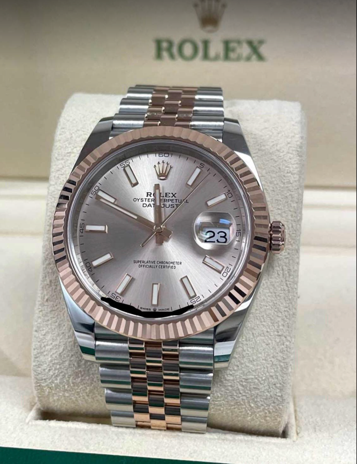 2025 Rolex Datejust Two Tone Rose Gold Sundust Dial 126331