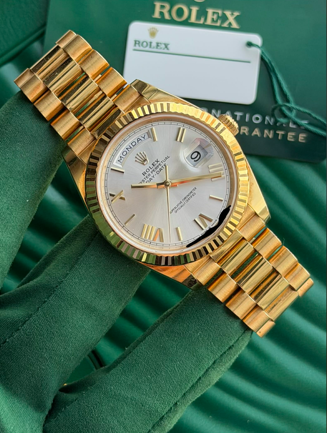 2026 Rolex Day Date Silver Roman Dial 228238