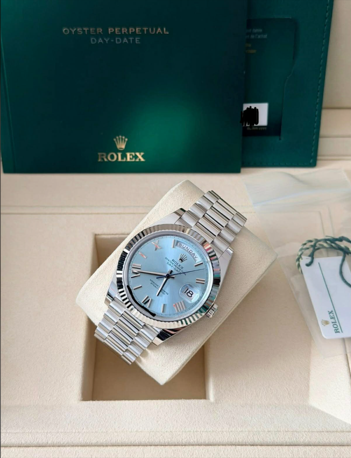 2026 Rolex Day Date Ice Blue Dial 228236