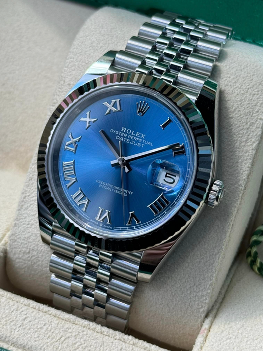 2024 Rolex Datejust 41 Azzurro Blue 126334 Full Set