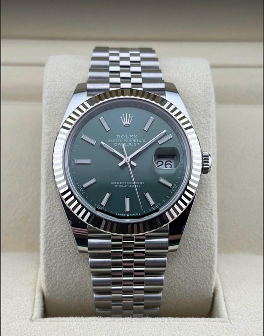 2024 Rolex Datejust 41 Mint Green Jubilee 126334 Full Set