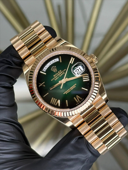 2026 Rolex Day Date Green Ombre Dial 228238